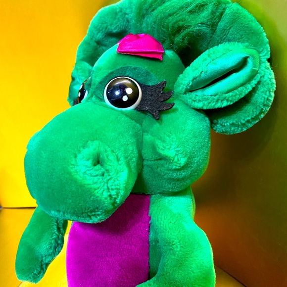 BARNEY VTG 1992 THE PURPLE DINOSAUR’S FRIEND BABY BOP PLUSH LYONS GROUP 16” - Picture 7 of 14